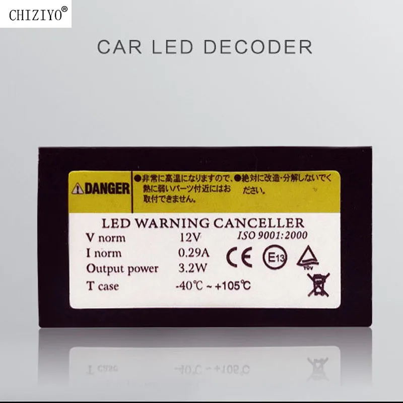 2 ks 12V LED Upozornenie Canceller Dekodér 501 T10 W5W Auto Svetlá ŽIADNA Chyba Canbus OCB zakončovací Odpor Code Reader Diagnostické CHIZIYO