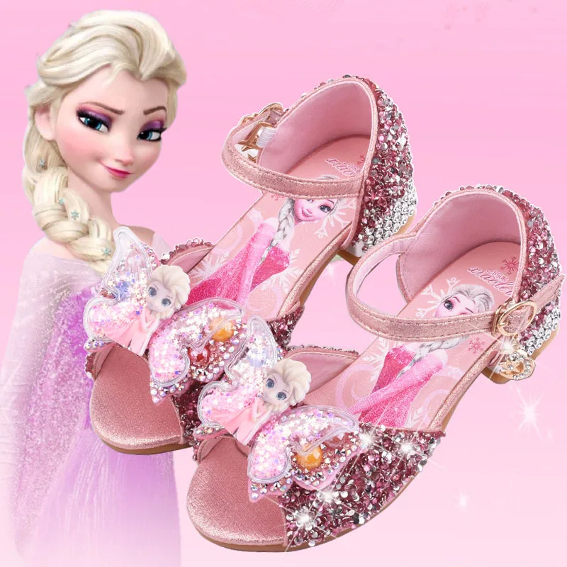 Disney Dievčatá Sandály Mrazené 2 Elsa Princezná Cosplay Topánky Dospievajúce Dievčatá Crystal Deti Topánky Na Vysokom Opätku Pódium Zobraziť Topánky
