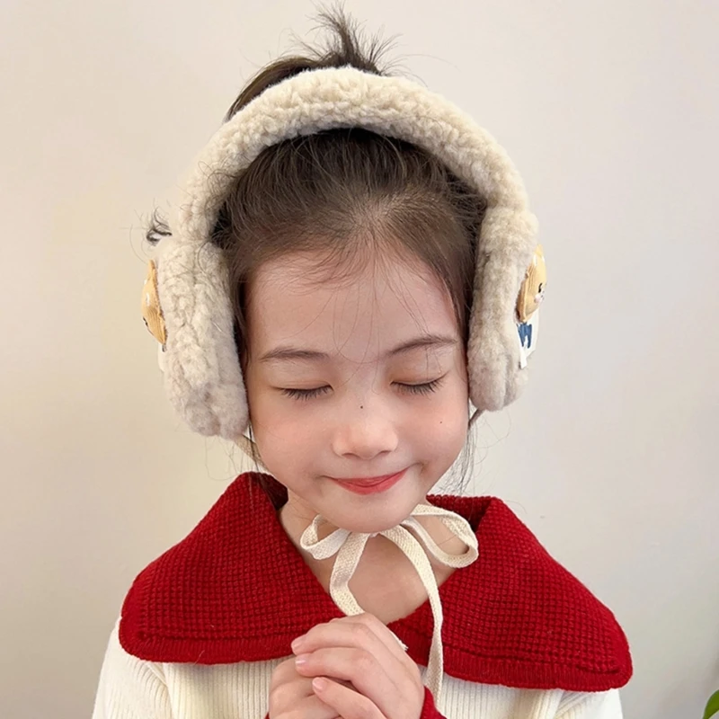 Cartoon Medveď Dieťa slúchadlové chrániče Sluchu Pohodlné Plyšové Ucho Teplejšie Soft & Breatahble chrániče sluchu Teplé a Štýlový Headwrap Šatku