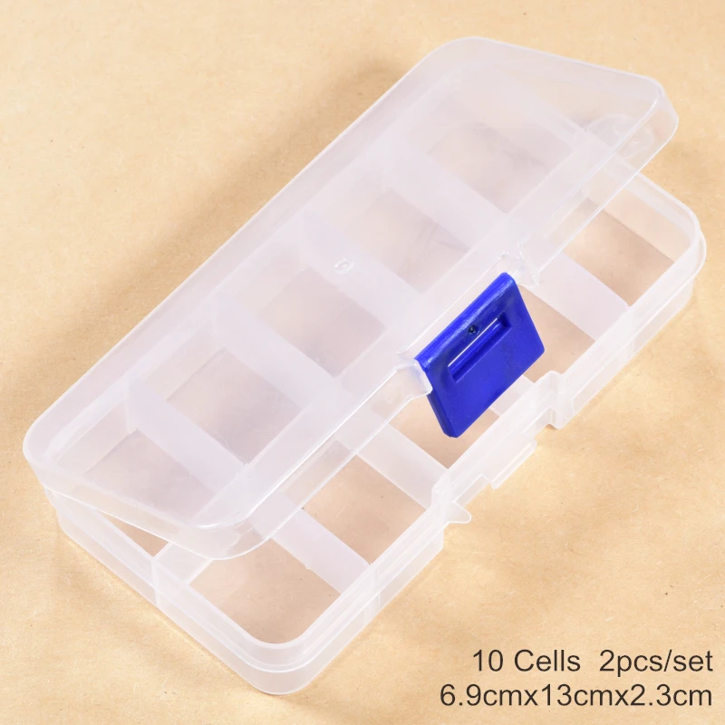 Šperky Plastové Boxy Akryl Kozmetické NailArt Pilulku Box Prípade Prenosný Úložný Kontajner Časti Kamene Nástroje