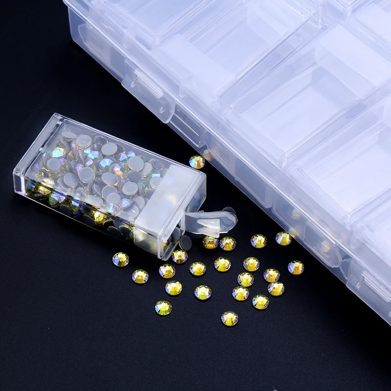 Šperky Plastové Boxy Akryl Kozmetické NailArt Pilulku Box Prípade Prenosný Úložný Kontajner Časti Kamene Nástroje