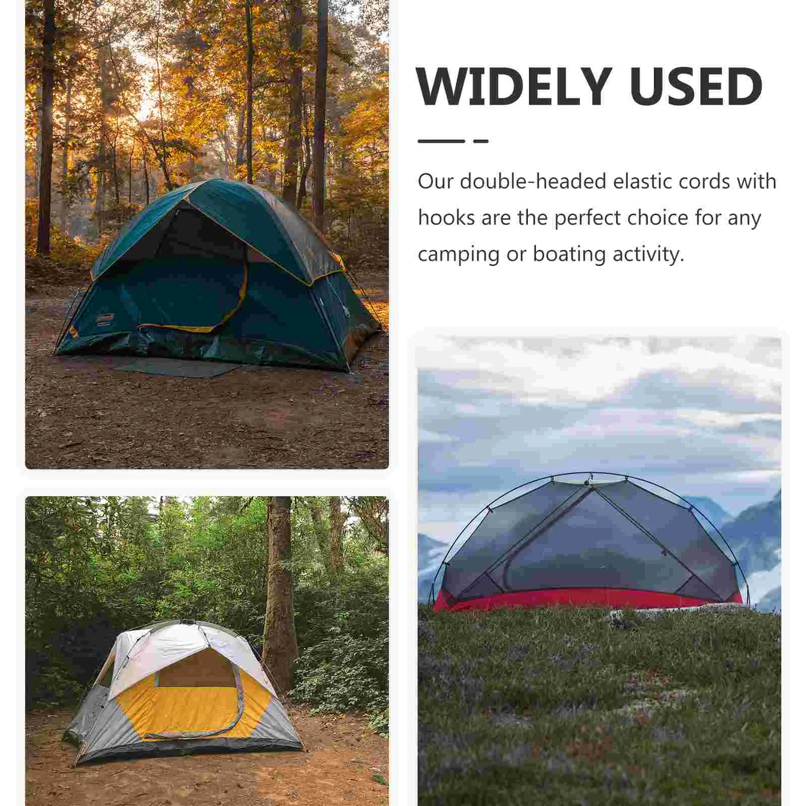 5 ks Outdoor Camping Háčik Laná Prenosné Háčik Elastické Popruhy Pracky Popruhy Kempingových Príslušenstvo
