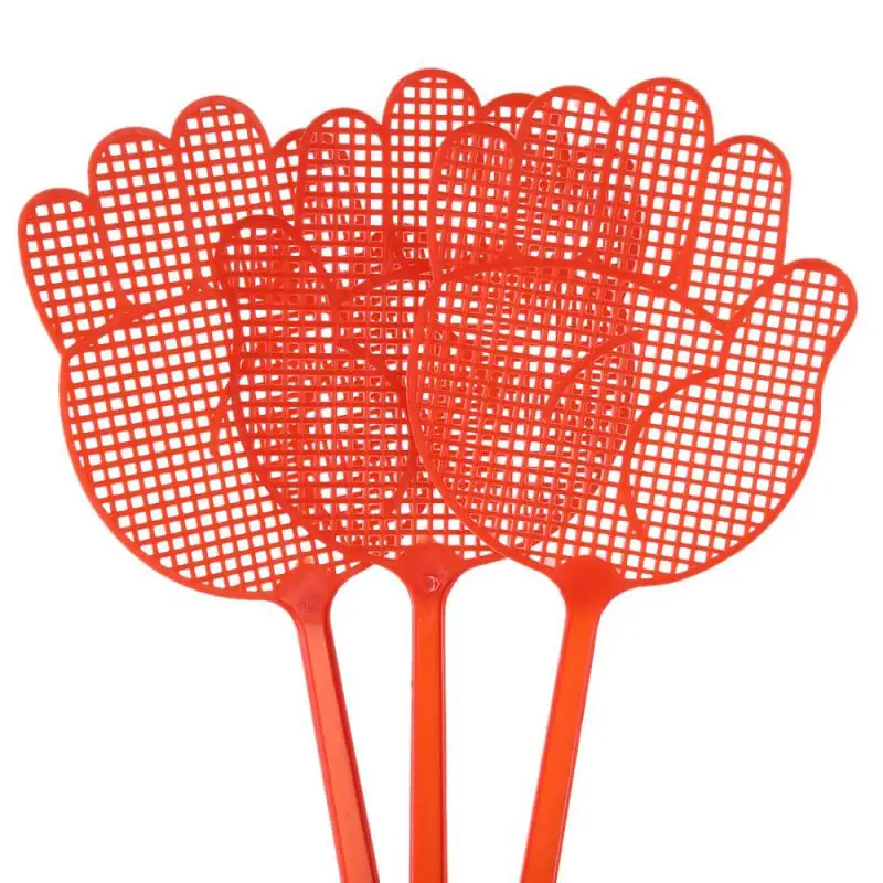 Lietať Swatters Roztomilý Palm Vzor Plastové Flyswatters Komár Škodcov A Hmyzu Vrah Doma Kuchynské Doplnky Náhodné Farby