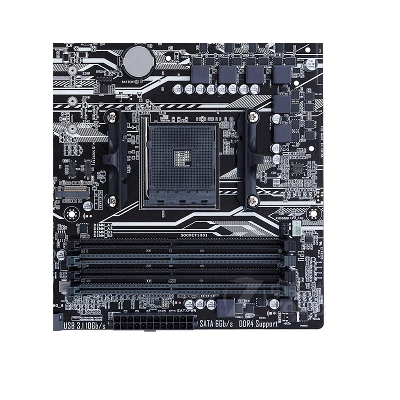 AMD B350 PRIME B350M-NA základnej doske Použité pôvodné Zásuvky AM4 DDR4 64GB USB2.0 USB3.0 M. 2 NVME SATA3 Ploche Doske