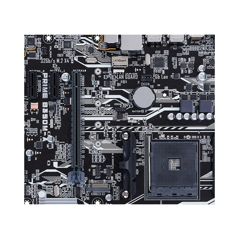AMD B350 PRIME B350M-NA základnej doske Použité pôvodné Zásuvky AM4 DDR4 64GB USB2.0 USB3.0 M. 2 NVME SATA3 Ploche Doske