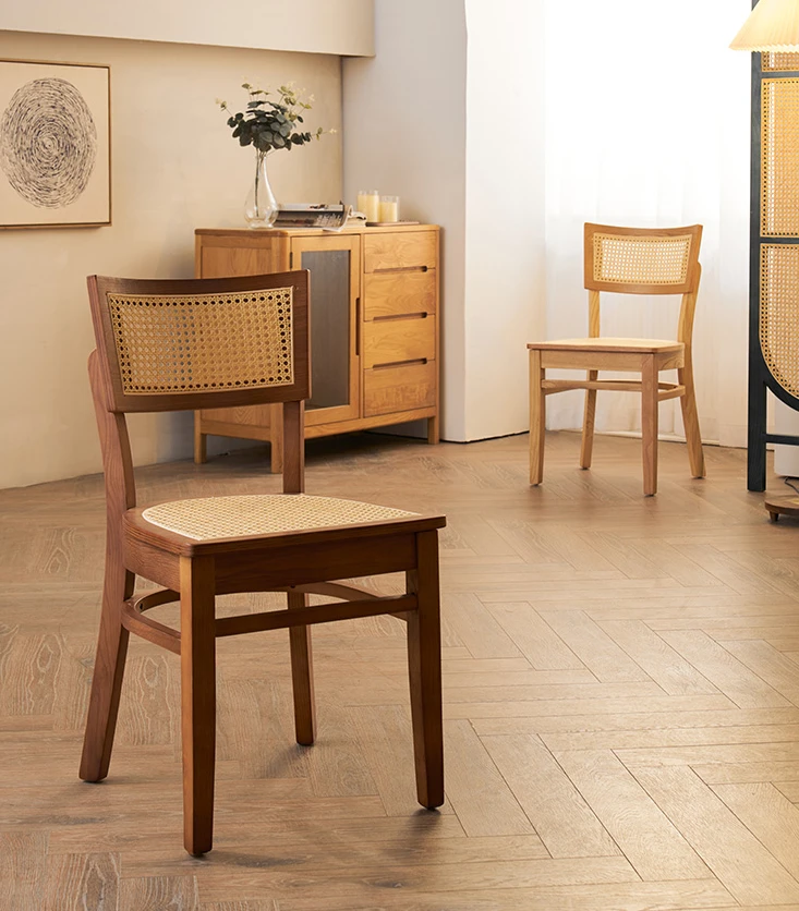 Minimalistický Čínsky štýl, biely vosk, drevo, jedálenské stoličky pre homestays, dizajnový nábytok, jedálenské stoličky