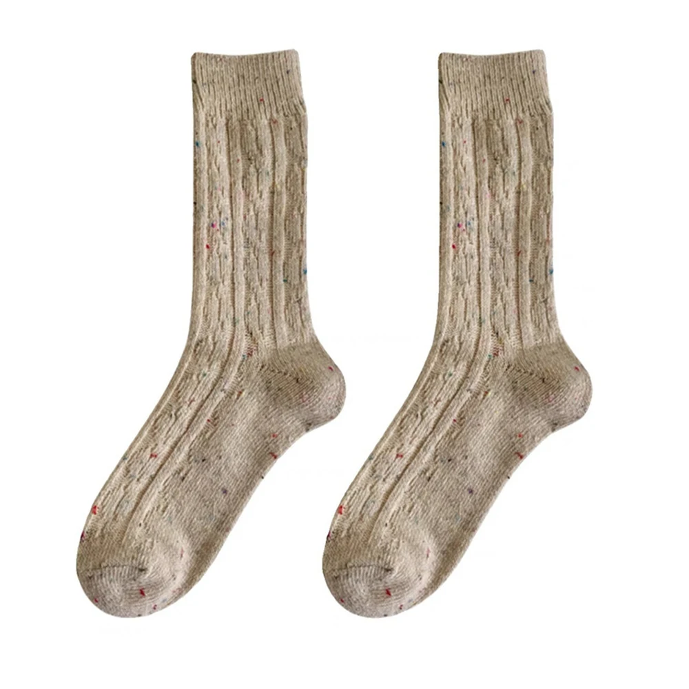 Dámske Ponožky Zimné Nové Novinka Módne Japonský Štýl Bežné Posádky Ponožky Teplé Prekladané Jeseň kórejský Vlnené Ponožky Pre Dievčatá Trendy