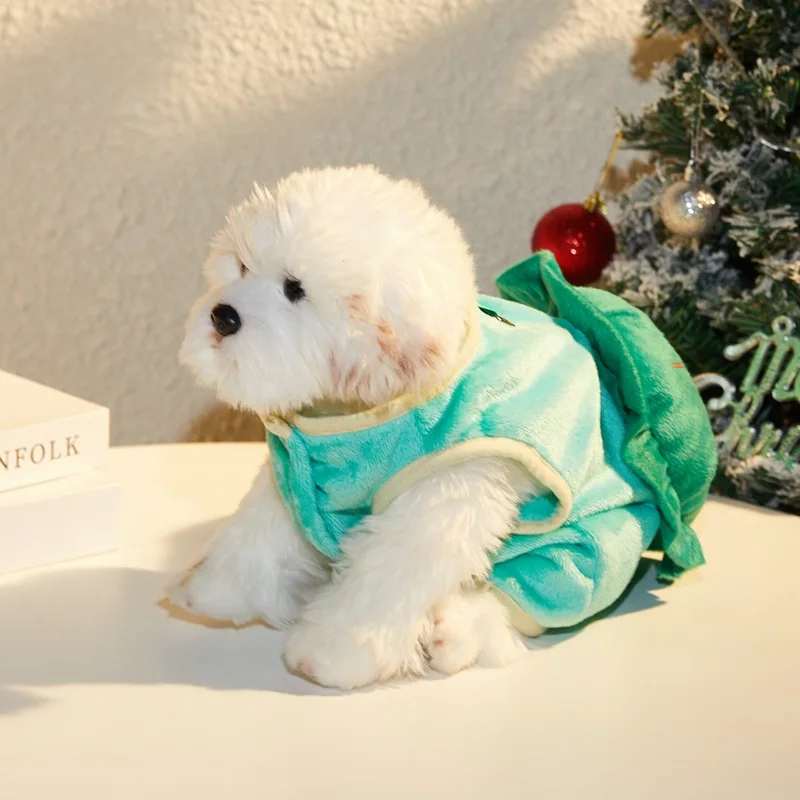 Zimné Nové Zvieratko Oblečenie Roztomilej Korytnačka Pribrala Pet Kostým Flanelové Trakciu Psie Oblečenie