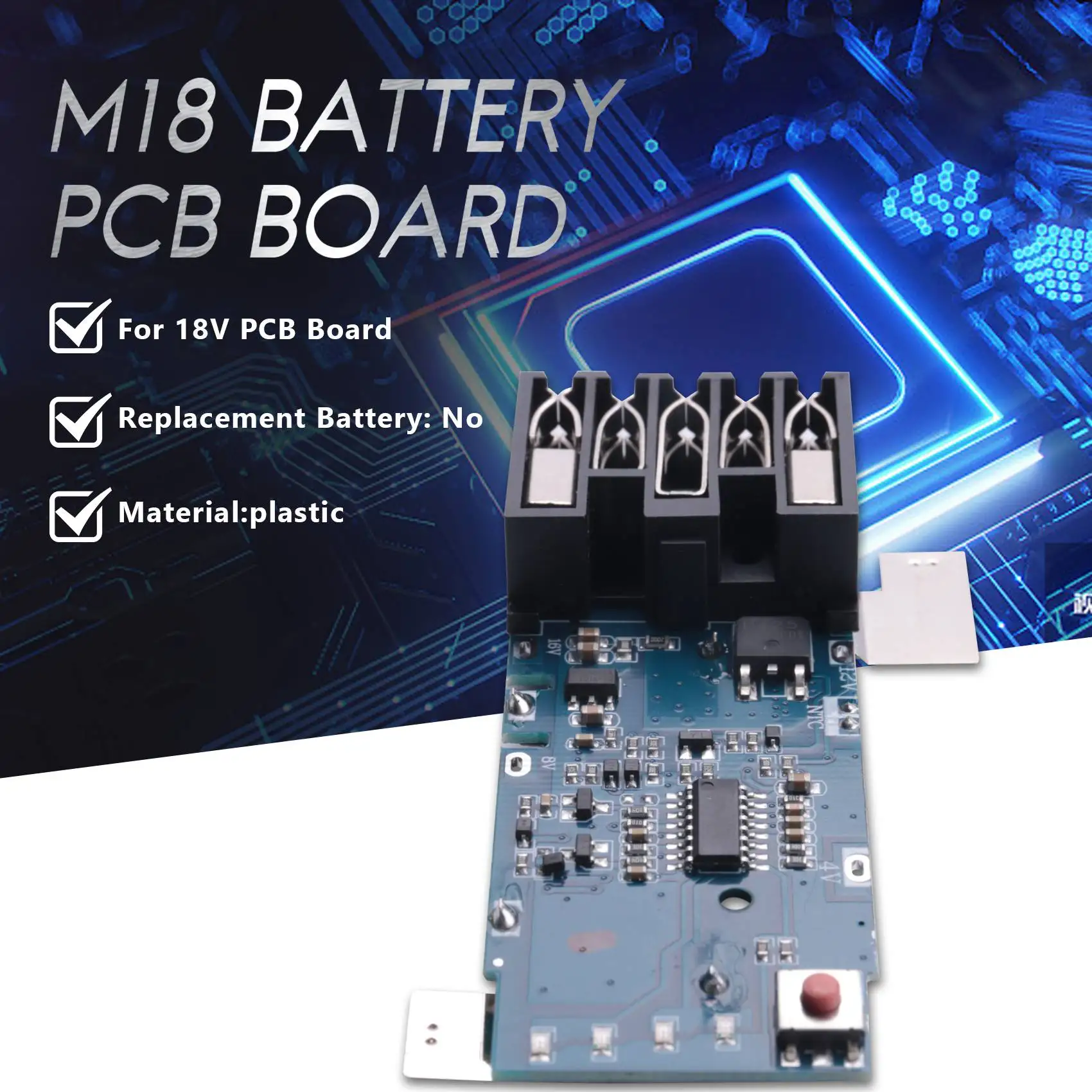 Batéria M18 PCB Dosky Nabíjania Ochrana Doska pre 48-11-1815 M18 18V 1.5 Ah 3.0 AH 5Ah 6Ah
