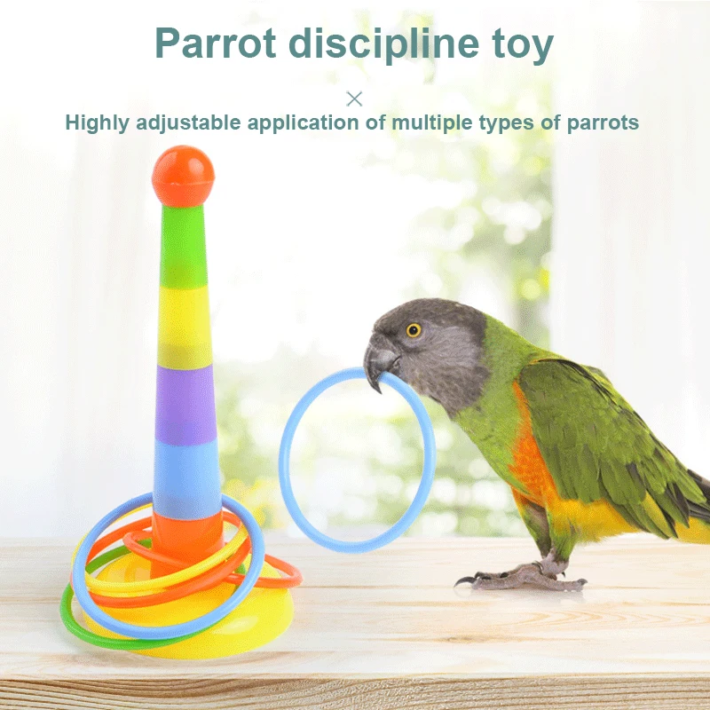 1~10PCS Zaujímavé Mini Žehlička Krúžok Hračky, Vhodné pre Papagáje Duševného Vývoja Hry, Farebné Krúžok Vták Činnosť