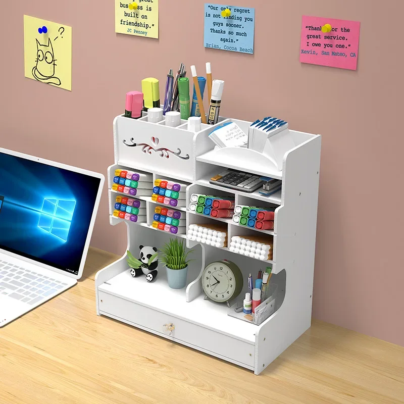 Desktop Plastové Doplnky, Držiak Na Pero Úložný Box Multifunkčné Kancelárske Potreby, Papiernictvo Box Veľkú Kapacitu Študent Skladovanie Pero