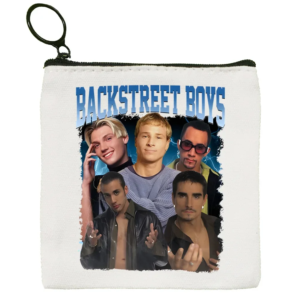 Backstreet Boys Svete BSB Hudobná skupina, Plátno Mince Kabelku Spojka Tlač Handričkou Mince Kabelku Študent Prípade Prispôsobenie