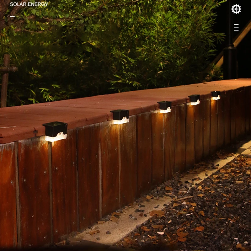 Vonkajšie Solárne Záhradné Osvetlenie, LED Solárne Plot Lampa v tvare L Nepremokavé Nádvorie Trávnik Park Schody, Dekoratívne Svetlo
