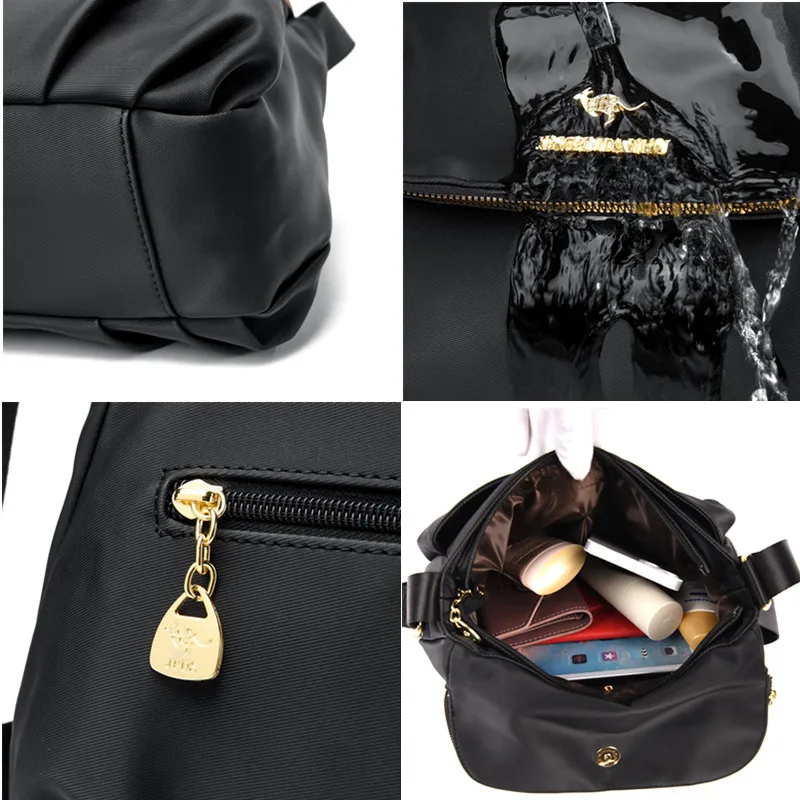 Nový Luxusný nylon Nepremokavé Ženy Ramenný Crossbody Taška Značky Kabelka Dizajnér Vysokokvalitné Lady Tote Módne Shopper telefón tašky