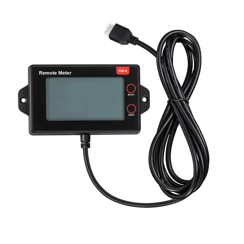 Black RM-6 Remote Meter LCD Displej Pre SRNE MC Série MPPT Solárny Regulátor Real-Time Monitorovanie Údajov A Prevádzkový Stav