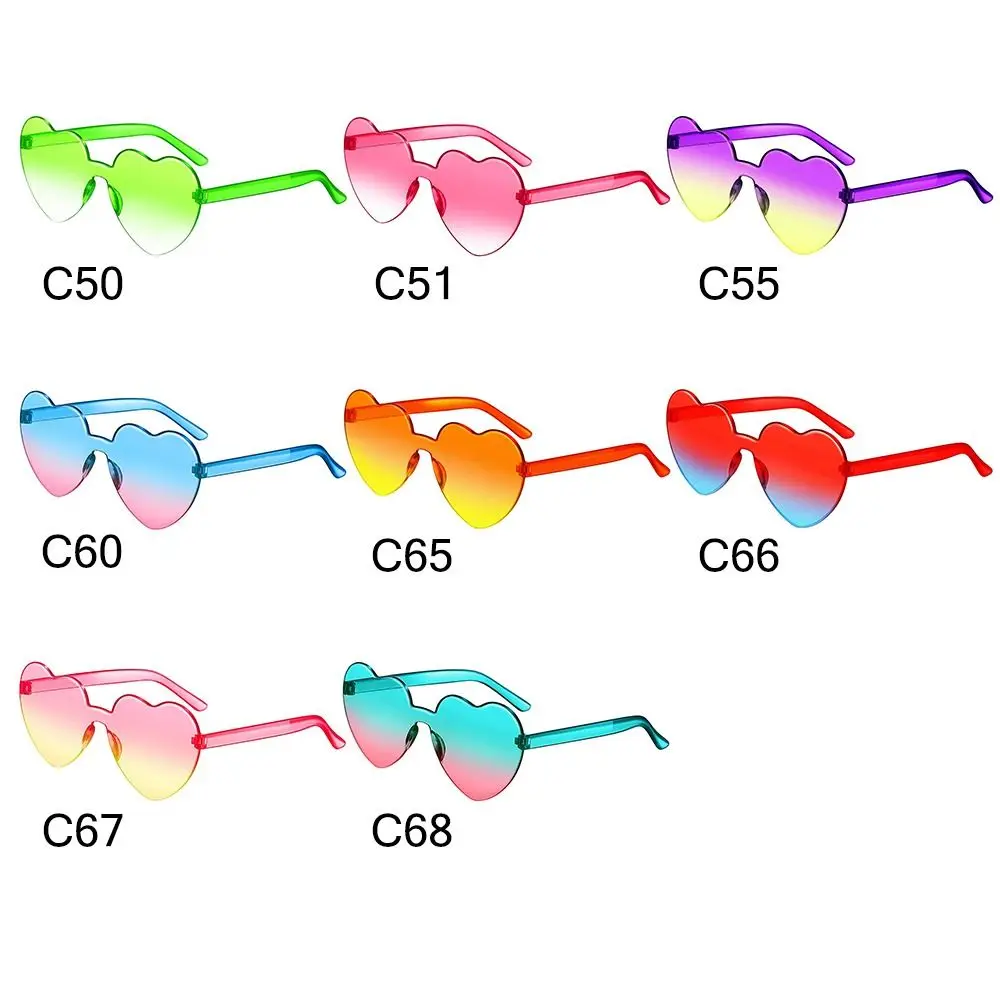 Legrační farebný Prechod Šošovky, Farebné Cukrovinky Farba Srdce Okuliare Odtiene v tvare Srdca Party Okuliare Slnečné Okuliare