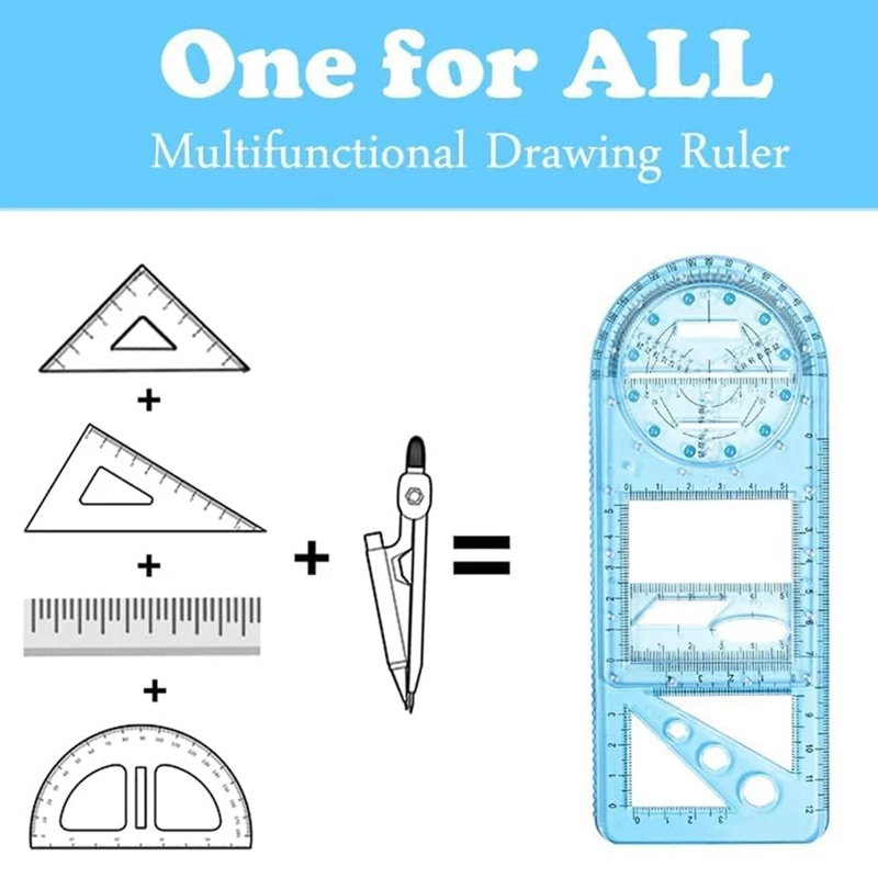Multifunkčné Geometrické Vládcov Nástroje Na Kreslenie, Pre Deti, Študentov Office S Ceruzkou