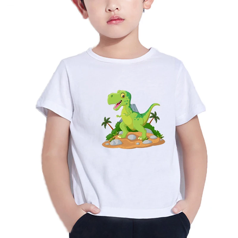 Deti T Tričko Roztomilý Malý Dinosaurus Tlač 2020 Nové Letné Tričko Krátky Rukáv Biele Tričko Baby Girl/Boy Kawaii Top Tees Dec22a