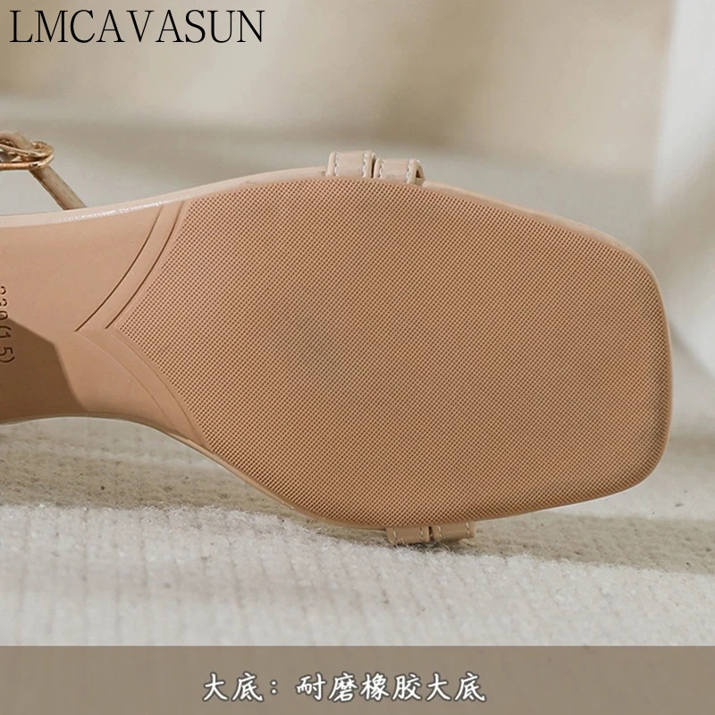 2023 Lete vrchné oblečenie dámske Sandále Módny dizajn nitu kariéru a party oblečenie dámske členkové topánky kórejský štýl Vysokým podpätkom