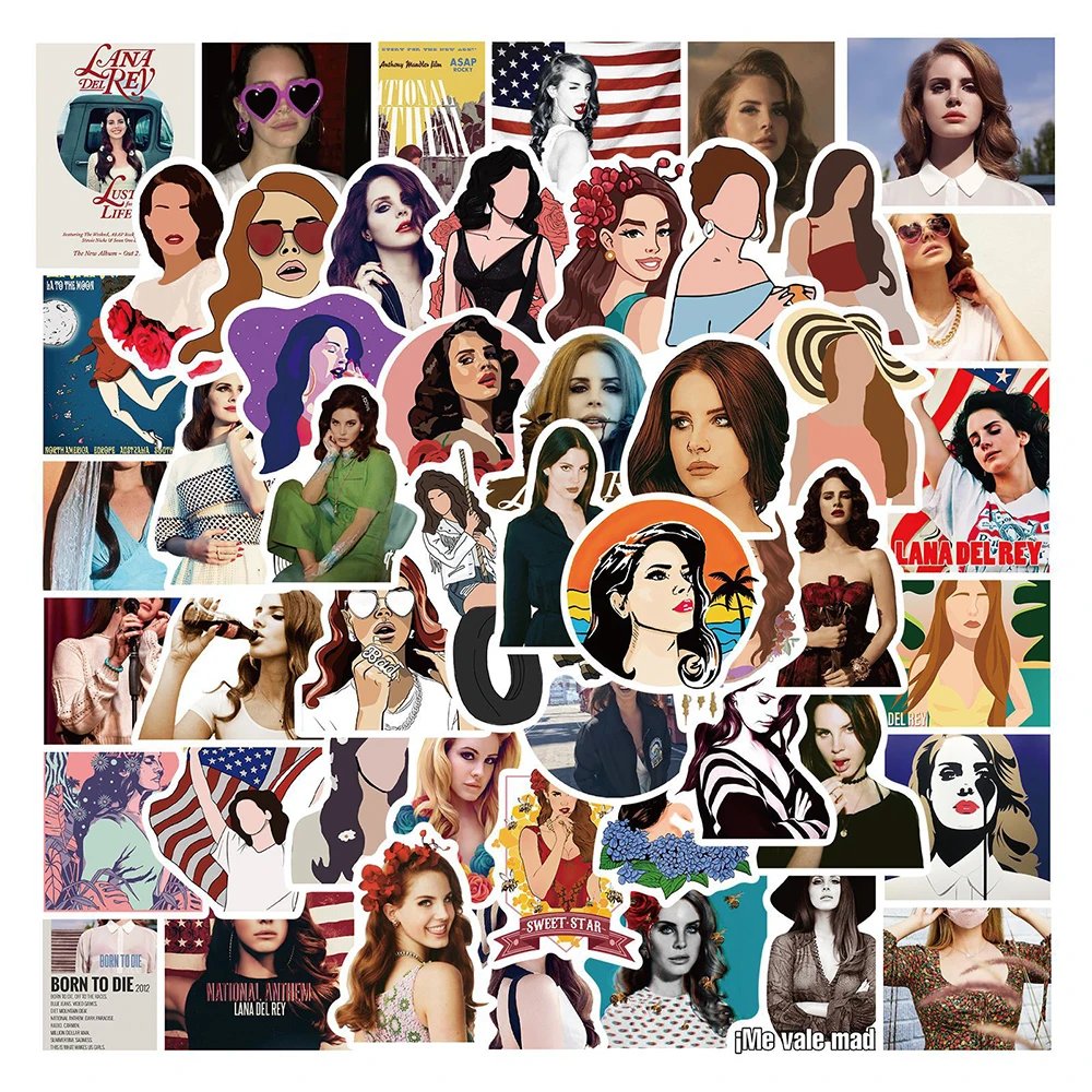 10/30/50PCS Speváčka Lana Del Rey Nálepky Graffiti Obtlačky Nepremokavé DIY Gitara Telefón Zápisník Skateboard Nálepky Klasické Hračky