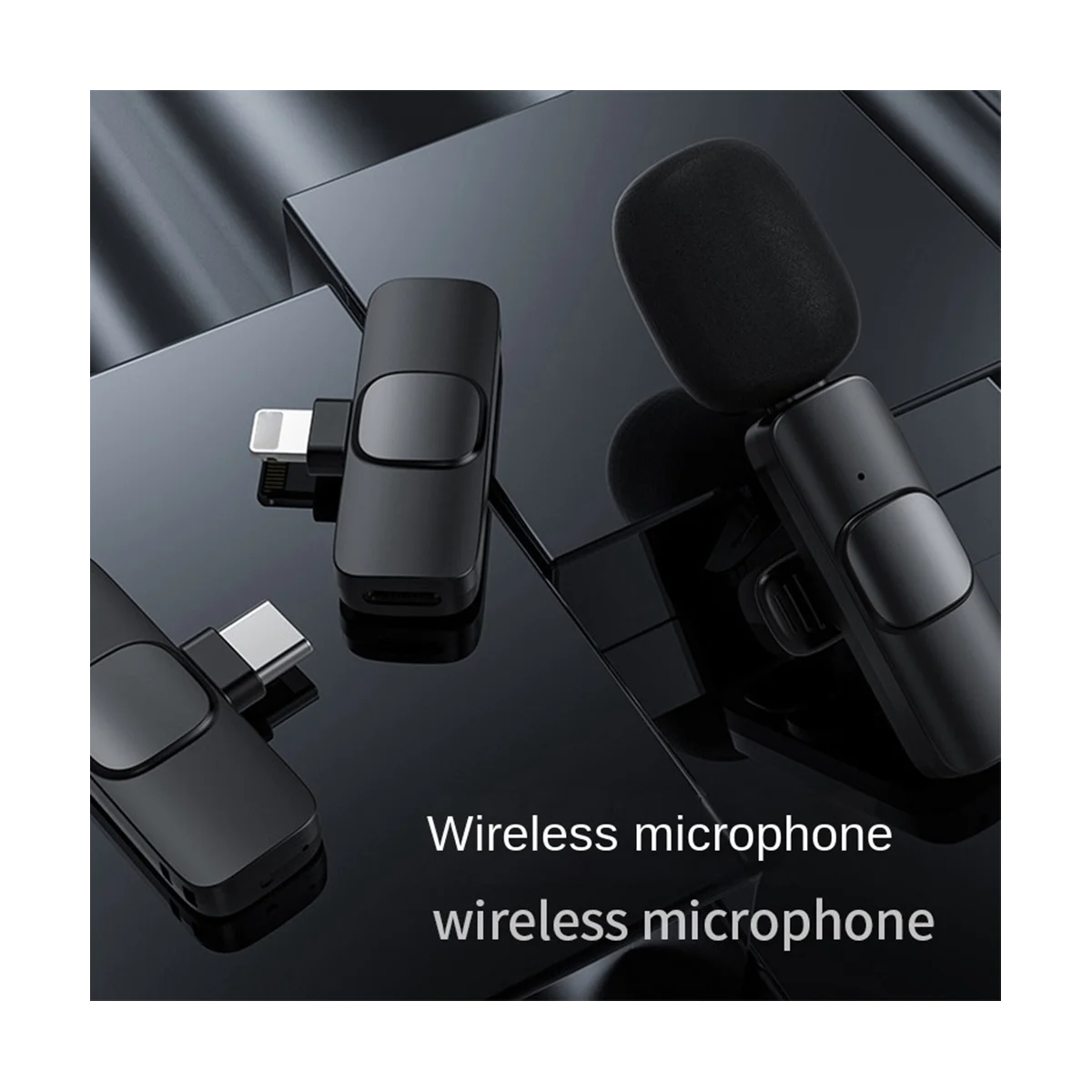 Bezdrôtové Lavalier Mikrofón Prenosné Audio Nahrávanie Videa Mini Mikrofón pre Live Hranie Mobilného Telefónu, Mikrofón B