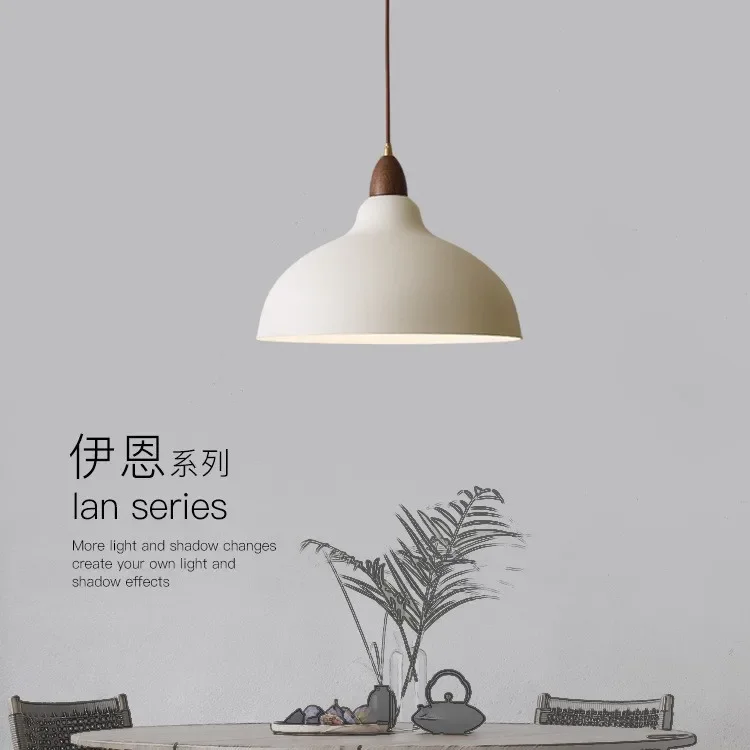 Nový Luster z Juglans Regia Reštaurácia Je Matný Japonský Bar Moderné Lampy Jednoduché Luster v Spálni Štúdia.