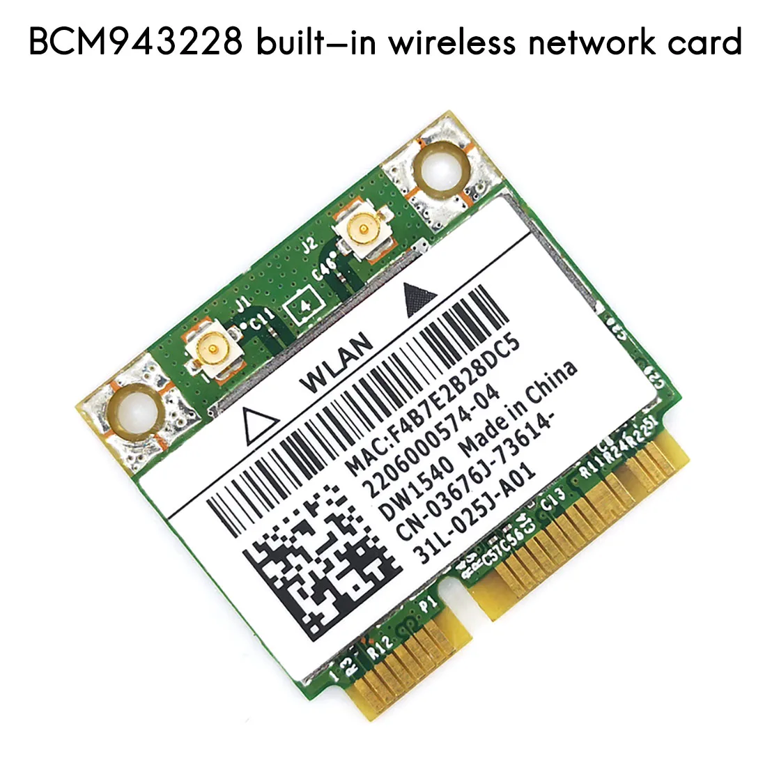 pre Broadcom BCM943228 DW1540 2.4 G/5G Dual Frequency MINI PCIE 300Mbps 802.11 A/B/G/N vstavanej Bezdrôtovej Siete