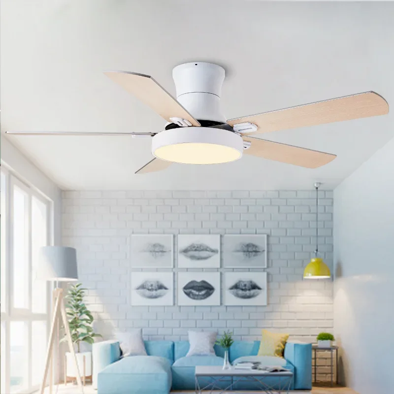 52 palcový moderné stropný ventilátor fanúšikov so svetlami, diaľkové ovládanie, ventilátor lampa spálňa decor vzduchu, chladenie päť čepeľ