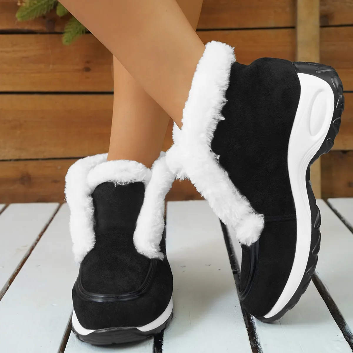 Ženy Topánky Zimné Čižmy Nové Kvalitné Teplé Oblečenie Zimné Topánky Dámy Bytov Náklon Pohodlie Módne Semiš Plátenné Topánky