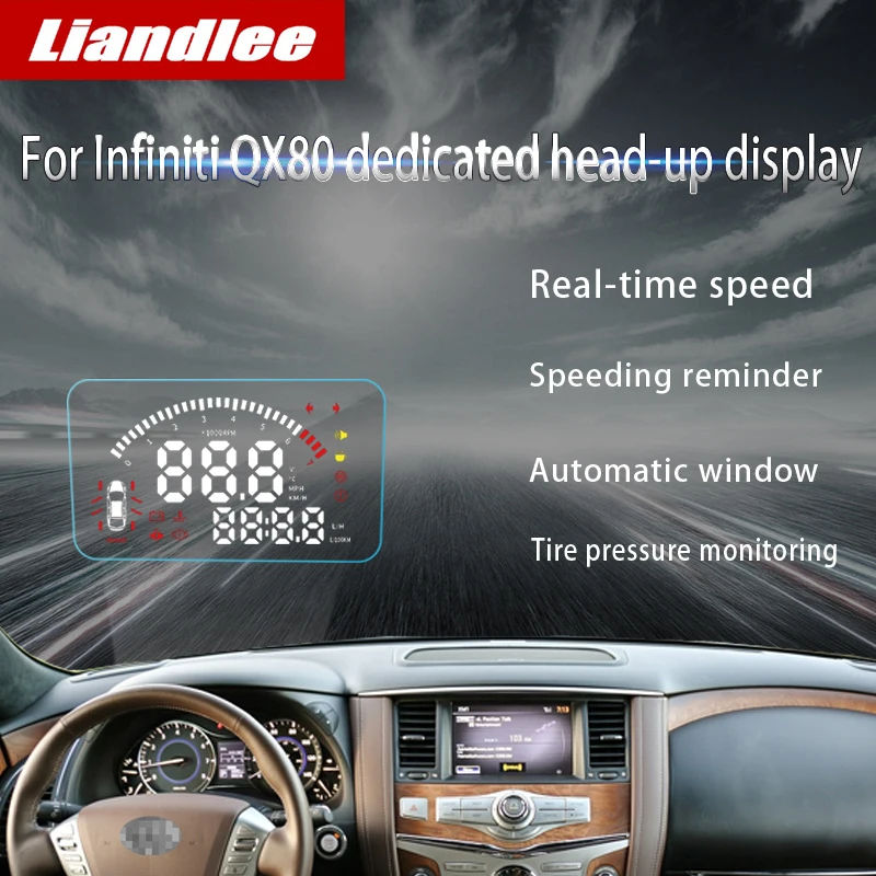 Pre Infiniti QX80 2016-2023 Auto Elektronické Príslušenstvo Head Up Displej HUD Auto Plug Play Varovanie prekročenia rýchlosti