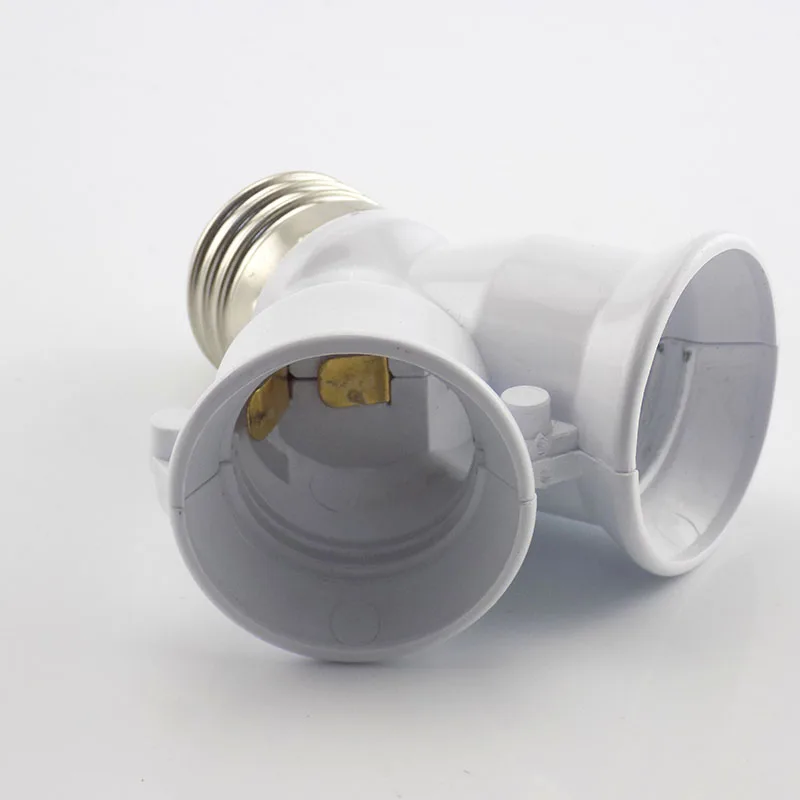 Y Tvar E27 na 2 E27 Žiarovka base Žiarovka pätica dual rozšíriť Adaptér Splitter Plug Converter pre LED Svetlo Držiteľ Konverzie 2E27
