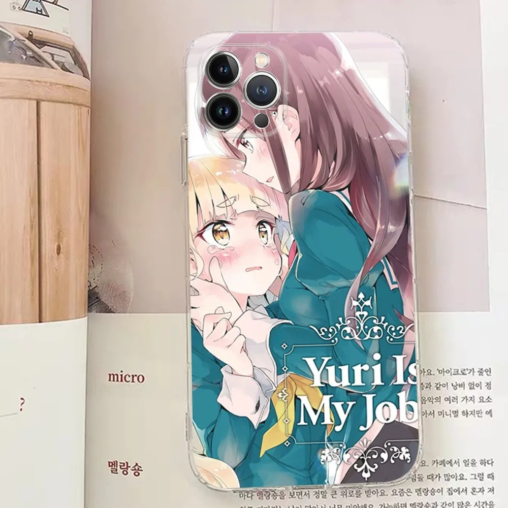 Japonské Anime Yuri je Moja Práca Telefón puzdro Pre iPhone 15 14 13 12 Mini 11 Pro XS Max X XR SE 6 7 8 Plus Mäkké Silikónové Krytie