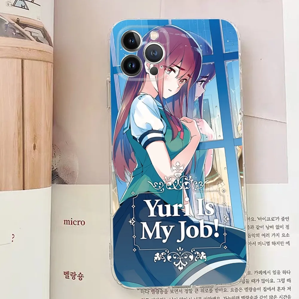 Japonské Anime Yuri je Moja Práca Telefón puzdro Pre iPhone 15 14 13 12 Mini 11 Pro XS Max X XR SE 6 7 8 Plus Mäkké Silikónové Krytie