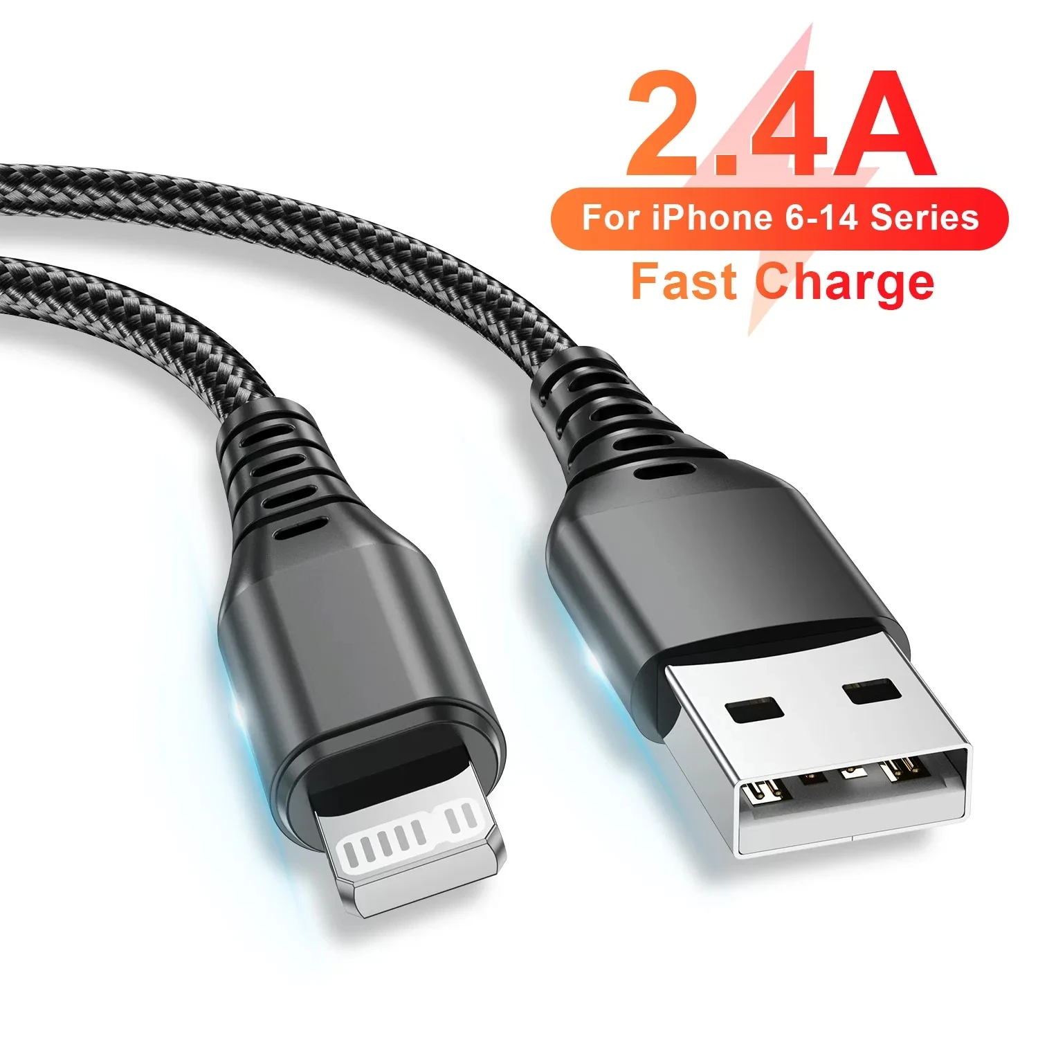 1M 2M 2.4 Nabíjací Kábel Pre iPhone 14 13 12 Pro 6S 6 7 8 Plus 13Pro 14Pro XS Max X XR SE2020 ipad Synchronizáciu Údajov Poplatok Line Kábel