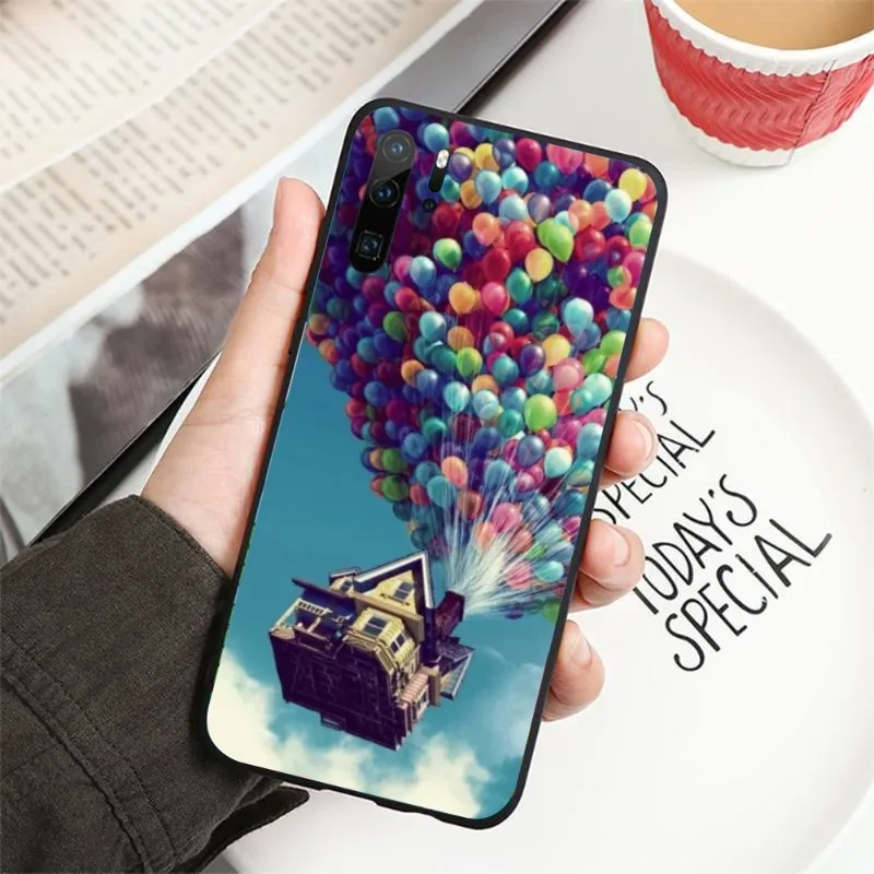 farebné balóny Telefón puzdro Na Huawei P50 P30 P40 Pro Lite P Smart 2019 2021 Magic 3 Mäkký Čierny Kryt Telefónu