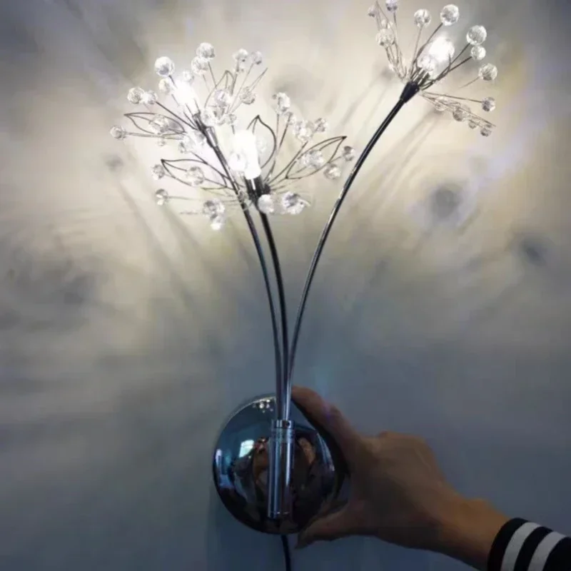 Moderný Minimalistický Crystal Púpava Nástenné Svietidlo Obývacia Izba Pozadí Predsieň, Spálňa, Nočné Led Llight Dekoratívne Osvetlenie