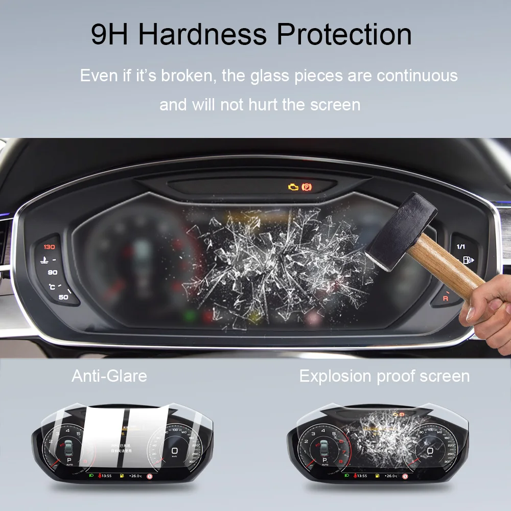 Pre Audi A8/ Audi TT 2020-2023 Interiéru Vozidla Centrum šetriča obrazovky konzoly kalenie skla film Proti poškriabaniu LCD displej Anti modrá