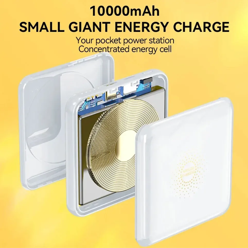 Mini Magsafe Power Bank 10000mAh Kompaktný Prenosný Mobilný Telefón Externé Napájanie Bezdrôtového Rýchle Nabíjanie Magnetické Power Bank