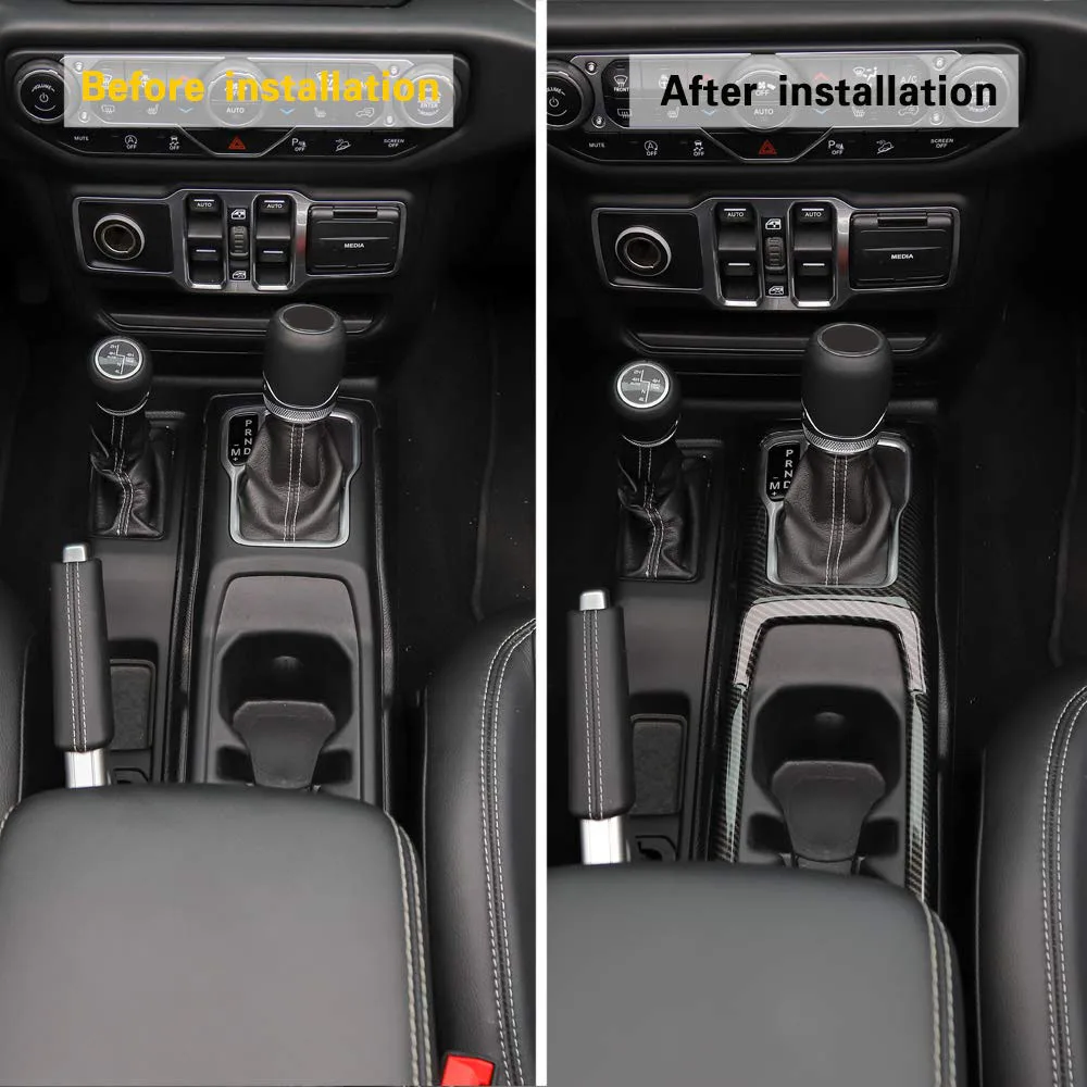 Radenie Panel Kryt Rámu Interiérom pre 2018-2019 Jeep Wrangler JL Auto Príslušenstvo(Carbon Fiber)