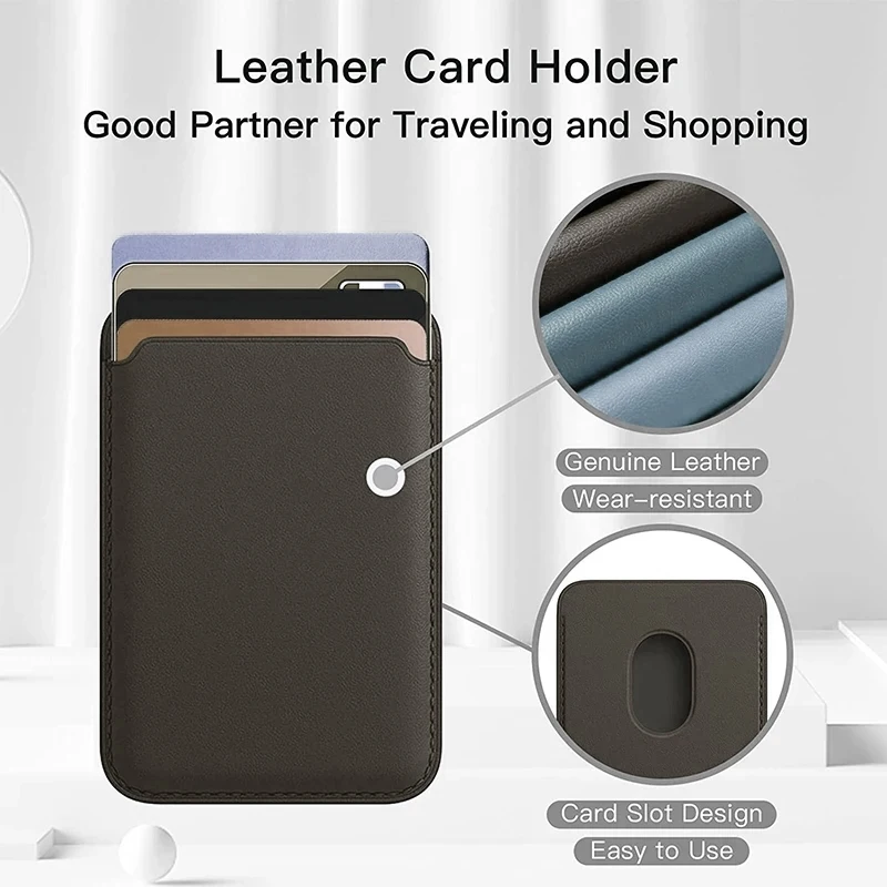 Magsafe Magnetické Karty Držiteľ puzdro Pre iPhone 13 Pro Max 11 12 Mini Kožené Peňaženky Krytu X Xs Xr 11Pro Karty telefónu Taška Adsorpcie