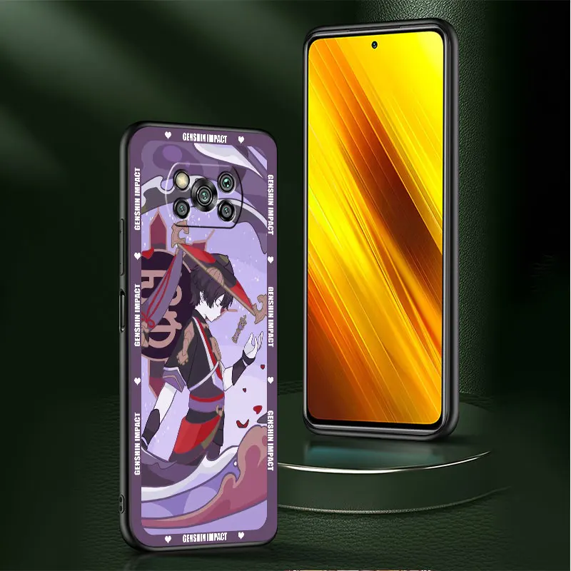 Svet Genshin Vplyv Hra Mäkké puzdro pre Xiao Mi Poco C40 X5 X4 Pro 5G X3 NFC C55 X4 GT M4 Pro F3 Silikónové Čierne Kryt Telefónu