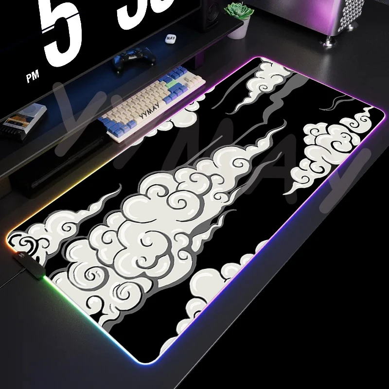 RGB Gaming Mousepad Cloud LED Hráč Mousepads PC Stôl Mat Svetelný Podložka pod Myš Veľká Klávesnica Rohože Tabuľka Koberec S Podsvietený