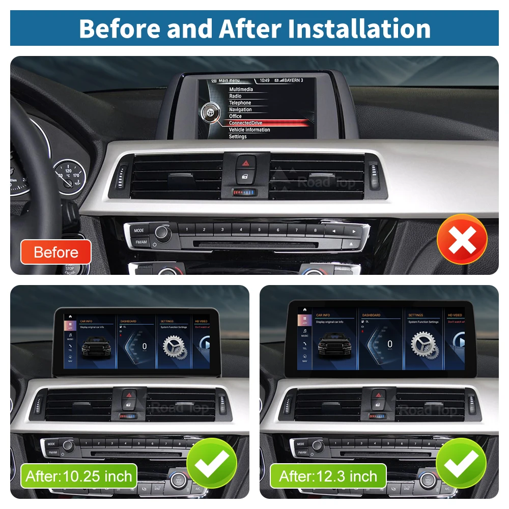 Android 13 Auto Multimediálny Prehrávač Displej Pre BMW 3 4 Série F30/F31/F32 NBT EVO Carplay Auto Rádio Stereo GPS Navigácie