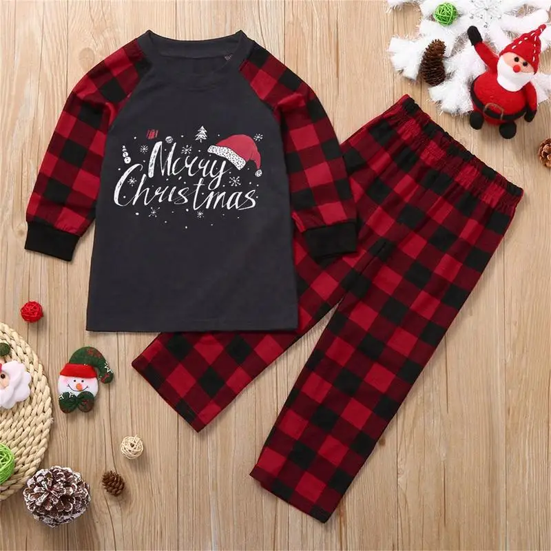 Rodina Vianoce Zodpovedajúce Pyžamo Dospelých, Deti, Rodina Zodpovedajúce Oblečenie TopPants Vianočné Tlač Pyžamo Vhodné Na Vianoce