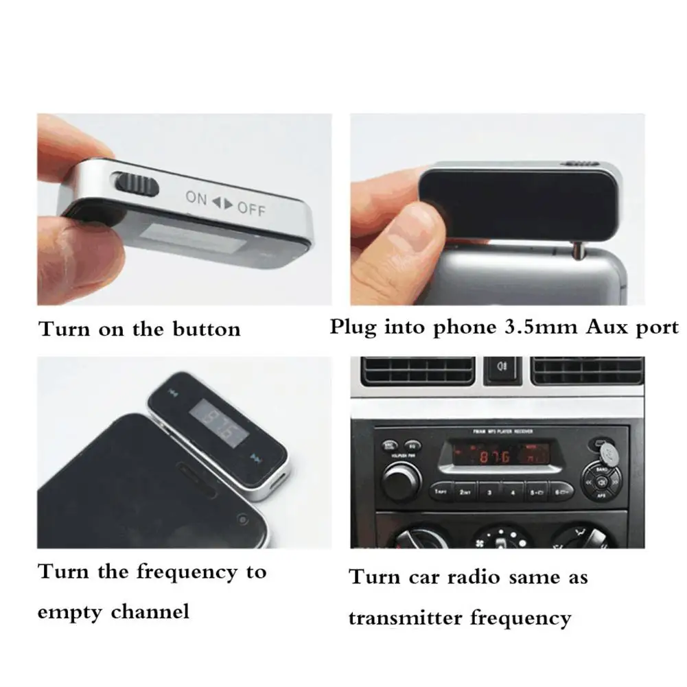 3,5 mm Auto, Hudba, Zvukové súbory Fm Vysielač do Auta Lcd Displej Mini Bezdrôtový Vysielač a aplikácie Pre Android, Iphone Drop Shipping