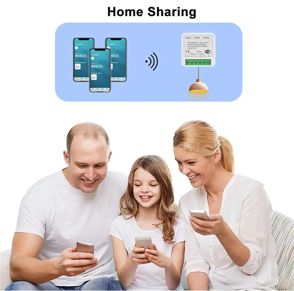 16A Homekit Smart WiFi Prepínač 2-spôsob Kontroly Prepínače Modul Mini Smart Istič Siri Hlasové Ovládanie Práce S Alexa Domovská stránka Google
