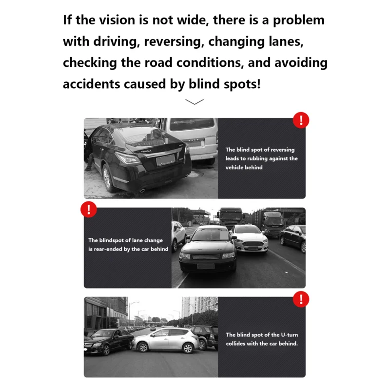 Auto Blind Spot Zrkadlá Otáčanie 360 Nastaviteľné HD Sklo Široký Uhol Spätných Vypuklé Zrkadlo Na Bezpečnosť Jazdy Auto Príslušenstvo