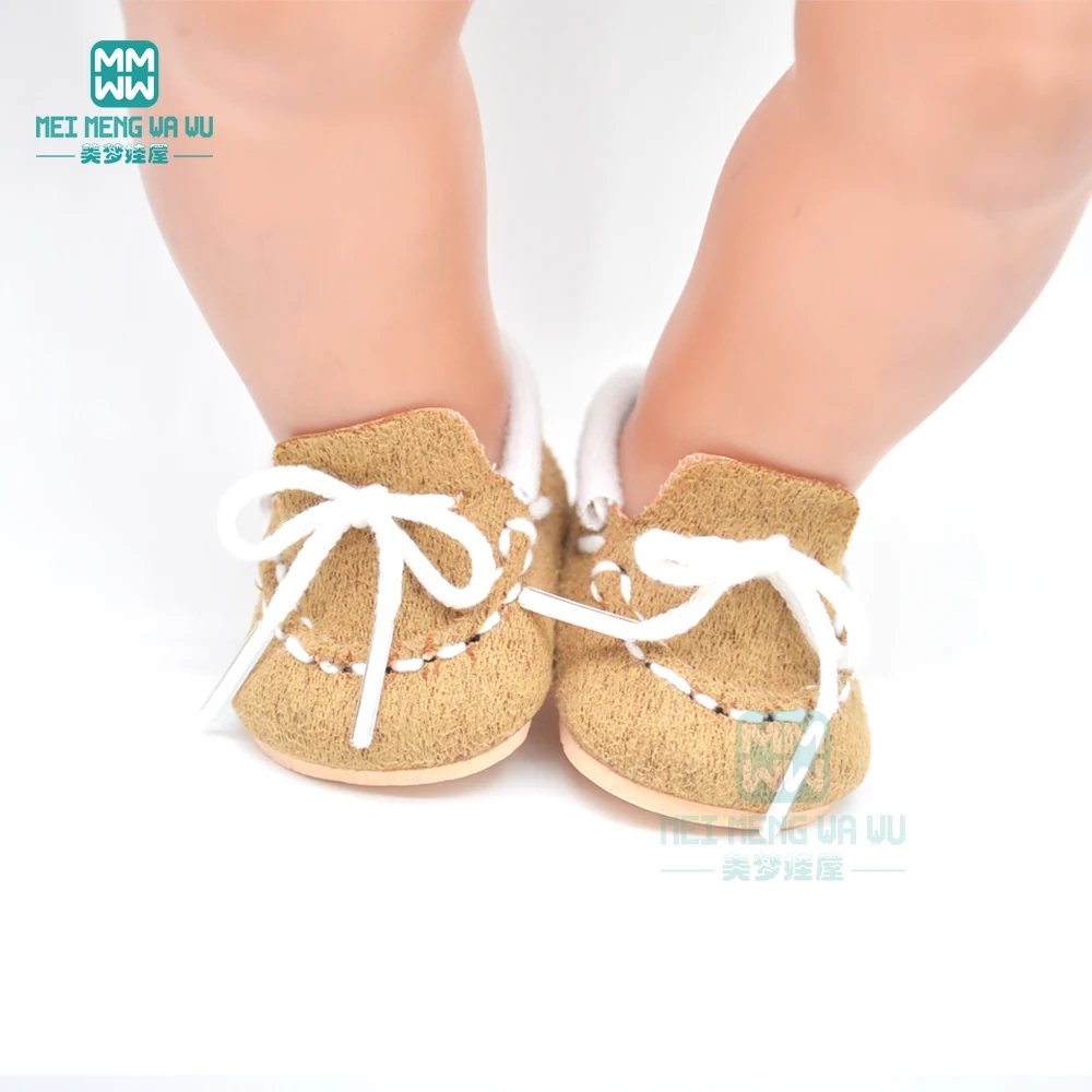 2019 NOVÉ Detská obuv pre bábiku fit 43 cm nového narodil bábiky, príslušenstvo a American doll módne členkové topánky Ružová, Khaki