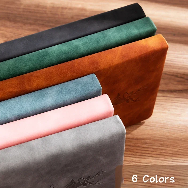 1pc Business Notebook Pracky Notebook Multi Color Pribrala Kožené Notebook Papiernictvo Dodávky