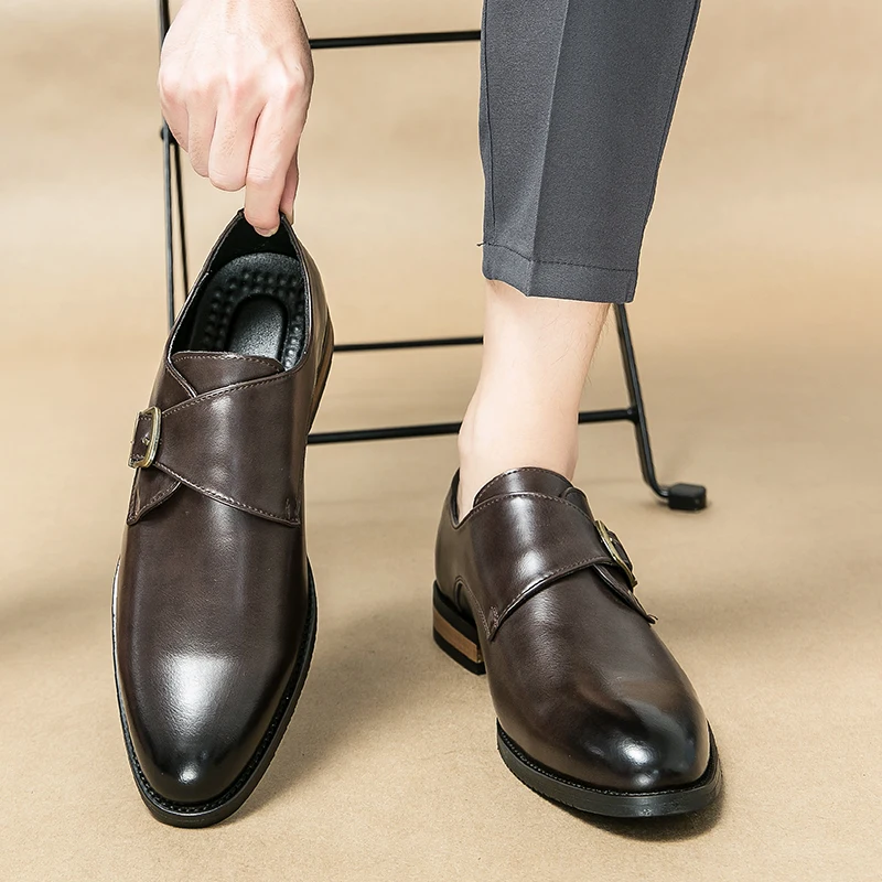 Kožené Topánky pre Mužov Platformu Šaty Topánky Luxusné Pošmyknúť na Mužov Mokasíny Strany Dizajnér Svadobné Obuv Zapatos Para Hombre